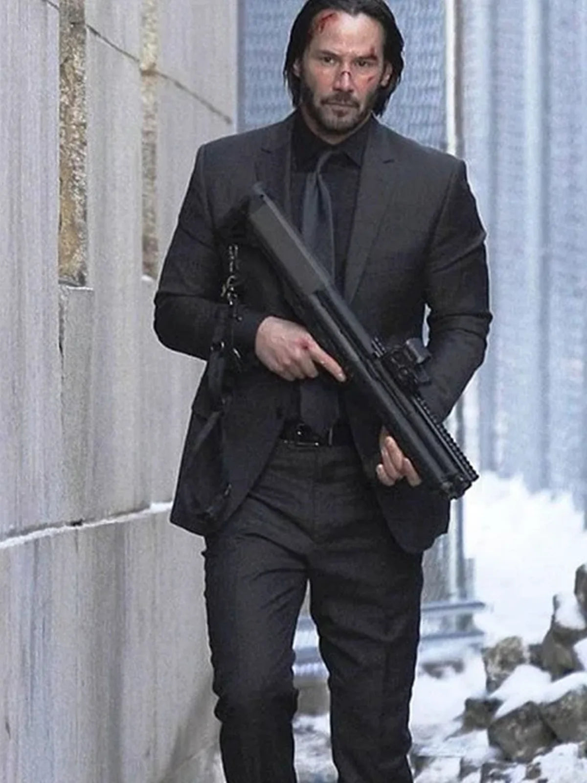John Wick Black Three Piece Suit Costume