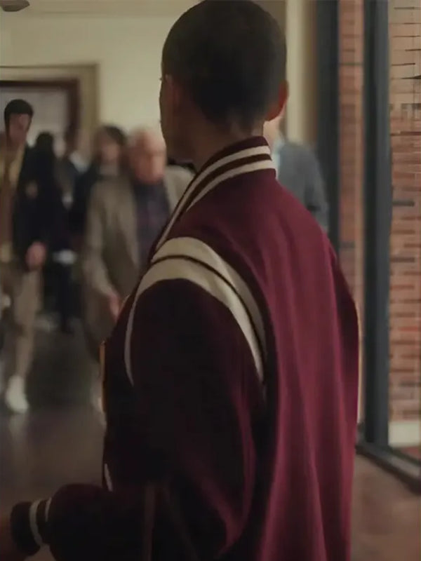 Jordan Alexander Gossip Girl Maroon Letterman Jacket