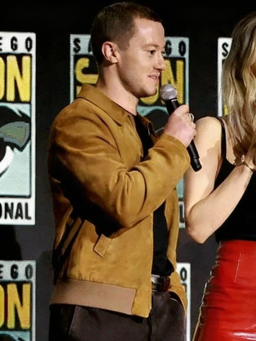 Joseph Quinn Brown Suede Leather Jacket