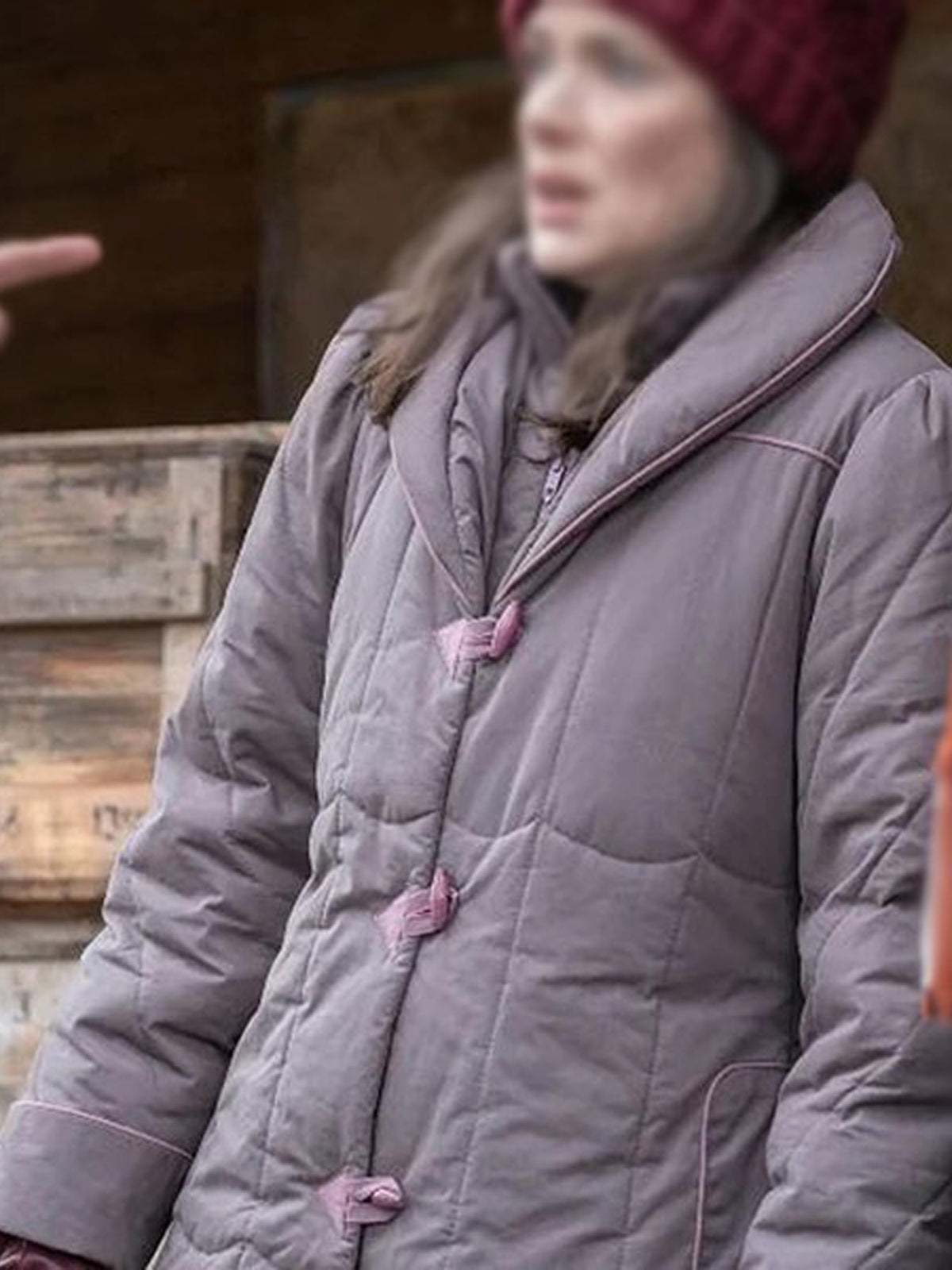 Joyce Byers Grey Coat