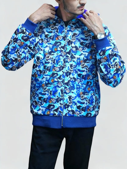 Juice Wrld Blue Bape Fleece Hoodie