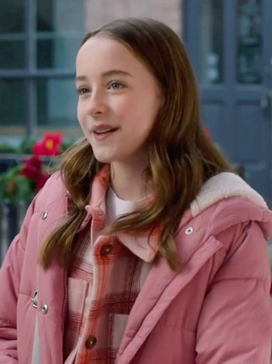 Julie Cooper Falling Like Snowflakes Pink Puffer Jacket