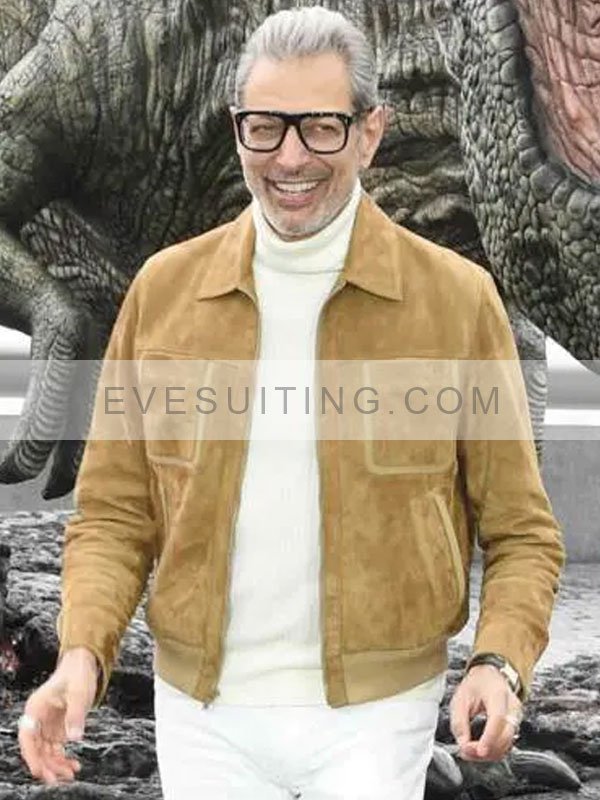 Jurassic World Dominion Jeff Goldblum Suede Jacket