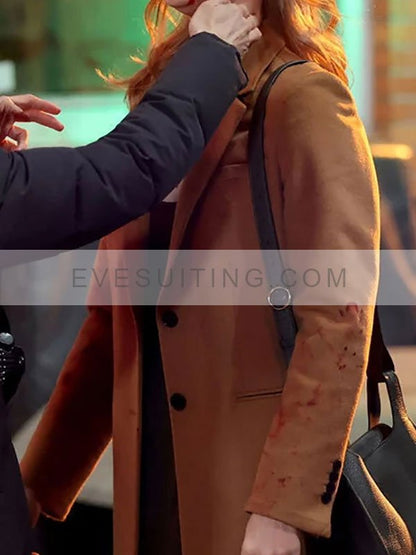 Karen Page Daredevil Born Again Season 1 Deborah Ann Woll Brown Long Coat