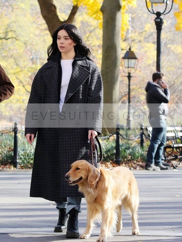 Kate Bishop Hawkeye Hailee Steinfeld Long Checked Coat