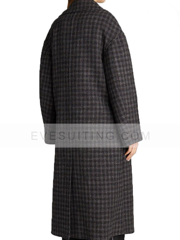 Kate Bishop Hawkeye Hailee Steinfeld Long Wool Checked Coat