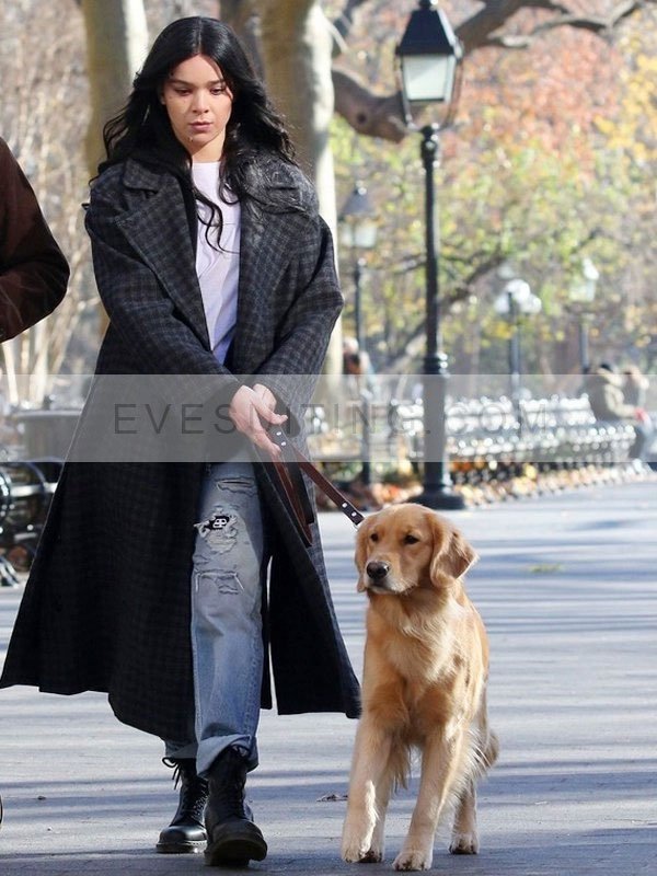 Kate Bishop Hawkeye Hailee Steinfeld Wool Checked Coat