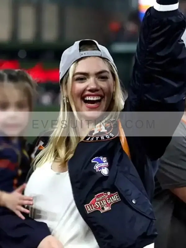 Kate Upton Astros World Series Bomber Jacket 2022
