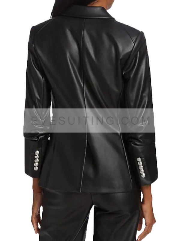 Katherine Kelly Lang The Bold And The Beautiful Brooke Logan Black Leather Blazer
