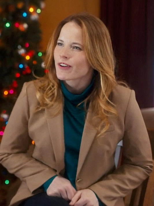 Katie Leclerc A Very Vermont Christmas 2024 Brown Blazer