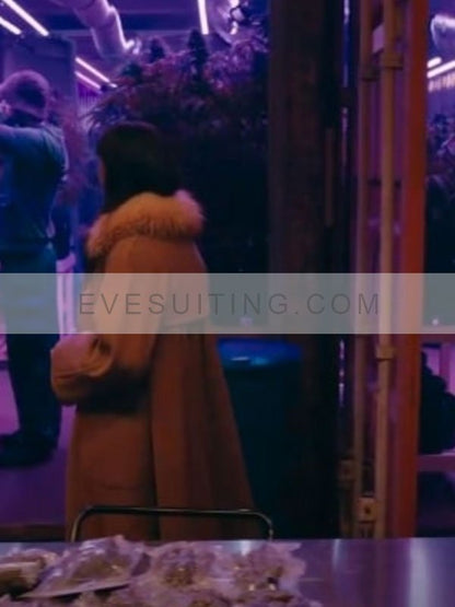 Kaya Scodelario Shearling Coat