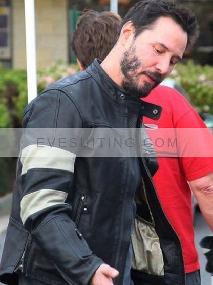 Keanu Reeves John Wick Chapter 2 Biker Black Leather Jacket