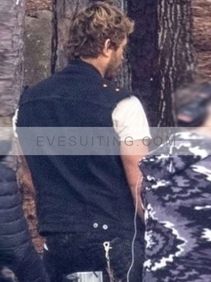 Keats Movie The Electric State 2024 Chris Pratt Black Cotton Vest