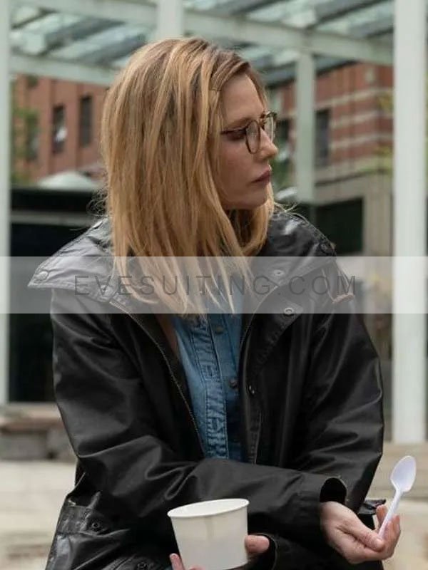 Kelly Reilly Movie Little Wing 2024 Maddie McKay Black Leather Jacket
