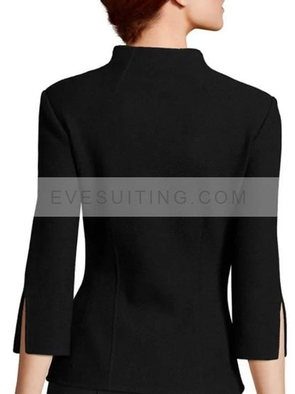 Kelly Reilly Yellowstone Beth Dutton Black Notch Neck Jacket