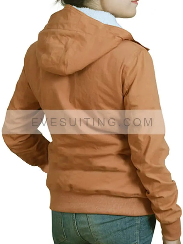 Kelly Reilly Yellowstone Beth Dutton Cotton Brown Bomber Jacket