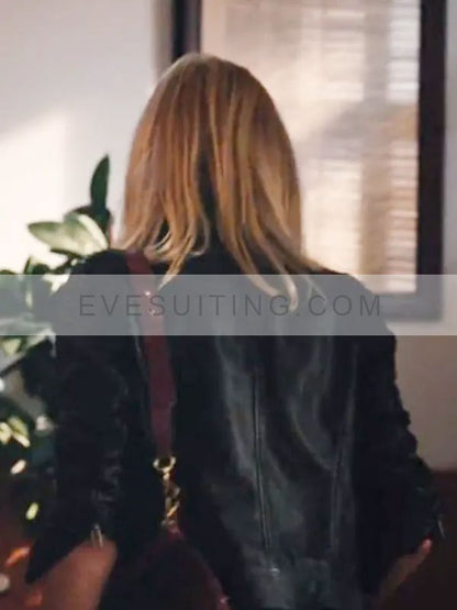Kelly Reilly Yellowstone SO4 Beth Dutton Black Leather Motorcycle Jacket