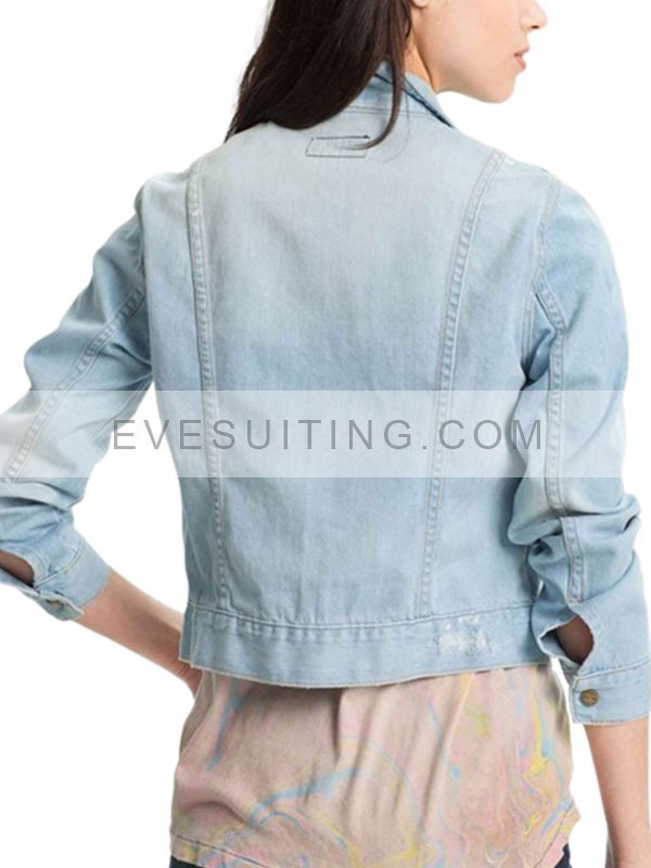 Kelsey Asbille Tv Series Yellowstone Monica Dutton Blue Denim Jacket