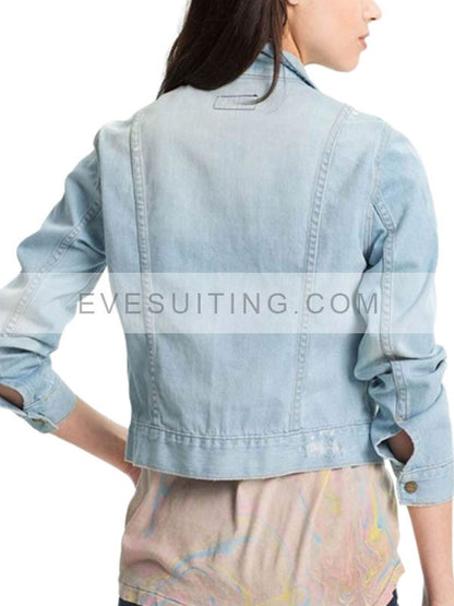 Kelsey Asbille Tv Series Yellowstone Monica Dutton Blue Denim Jacket