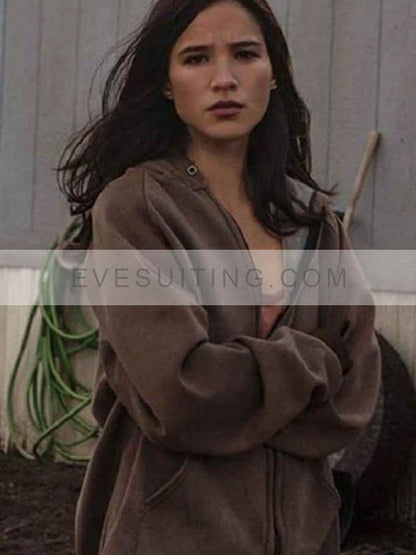 Yellowstone Tv Series Kelsey Asbille Brown Hoodie