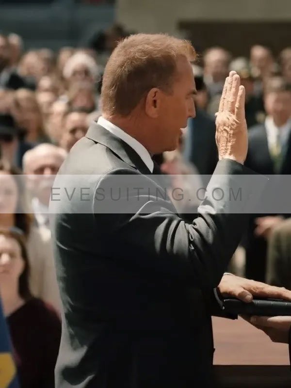 Kevin Costner Yellowstone S05 Grey Blazer