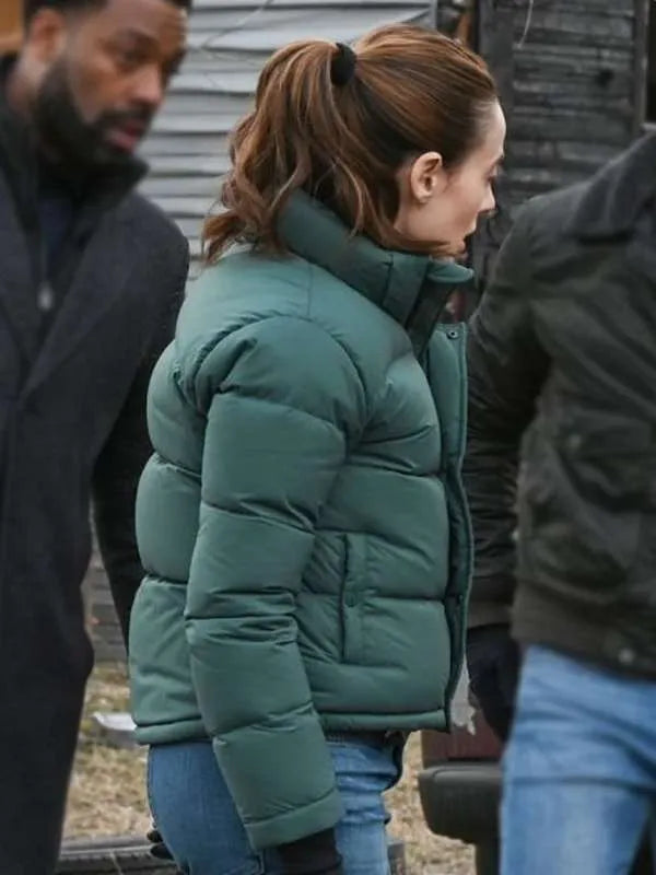 Kim Burgess Green Puffer Jacket