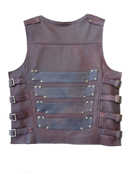 Kraven the Hunter 2024 Sergei Kravinoff Brown Leather Vest