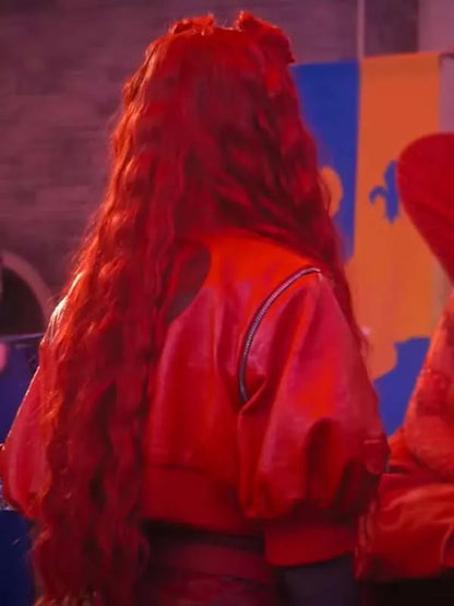 Kylie Cantrall Cropped Leather Jacket