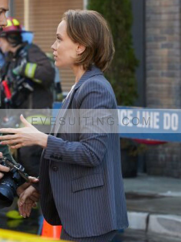 Laci J Mailey Blue Suiting Blazer