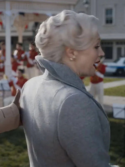 Larissa Weems Wednesday Grey Wool Trench Coat