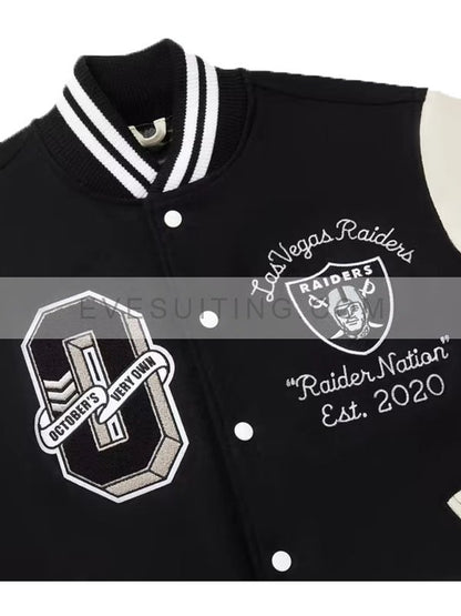 Las Vegas Raiders OVO Varsity Black Jacket