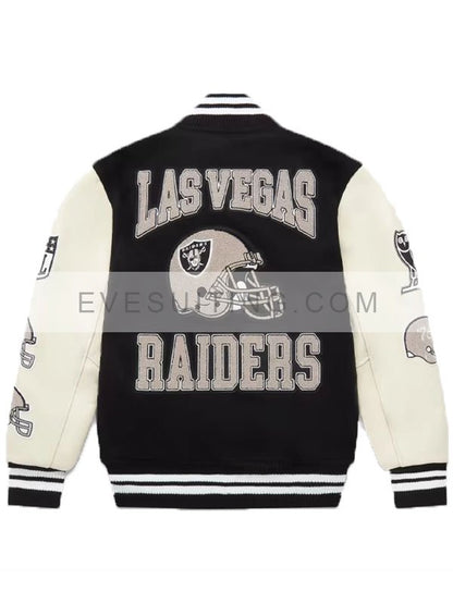 Las Vegas Raiders OVO Varsity Black Wool Jacket