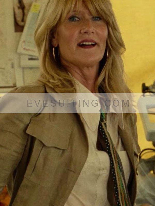 Laura Dern Jurassic World Dominion 2022 Brown Cotton Jacket