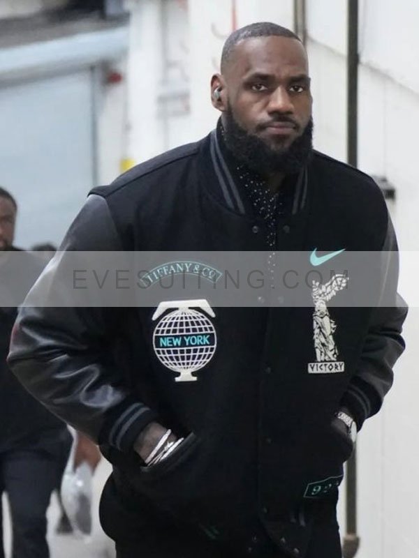 Lebron James Tiffany & Co Black Varsity Jacket