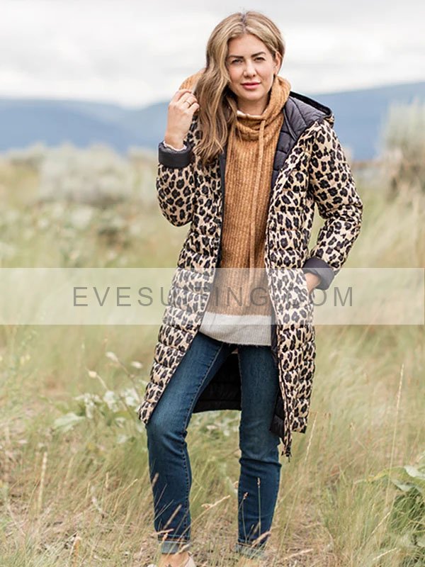 Leopard Print Joe Fresh Jilly Hooded Jacket Coat