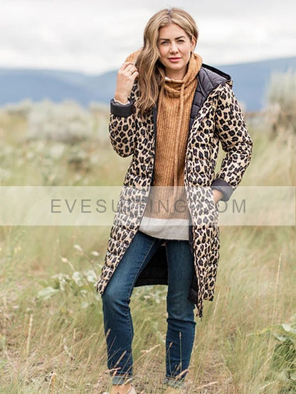 Leopard Print Joe Fresh Jilly Hooded Jacket Coat
