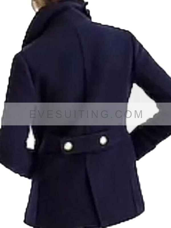 Lexa Doig Tv Series Virgin River Paige Lassiter Blue Wool Peacoat
