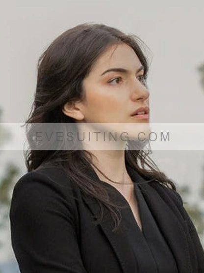 Lilli Kay TV Series Yellowstone S05 Clara Brewer Black Blazer