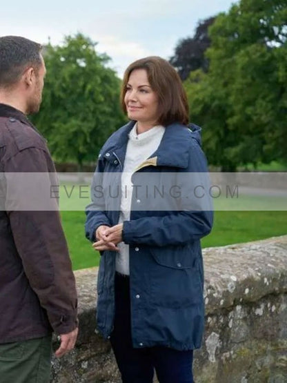 Lily A Scottish Love Scheme 2024 Erica Durance Blue Long Jacket