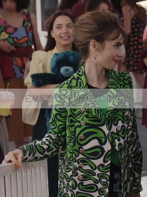 Lily Collins Emily In Paris Emily Cooper Green Coat