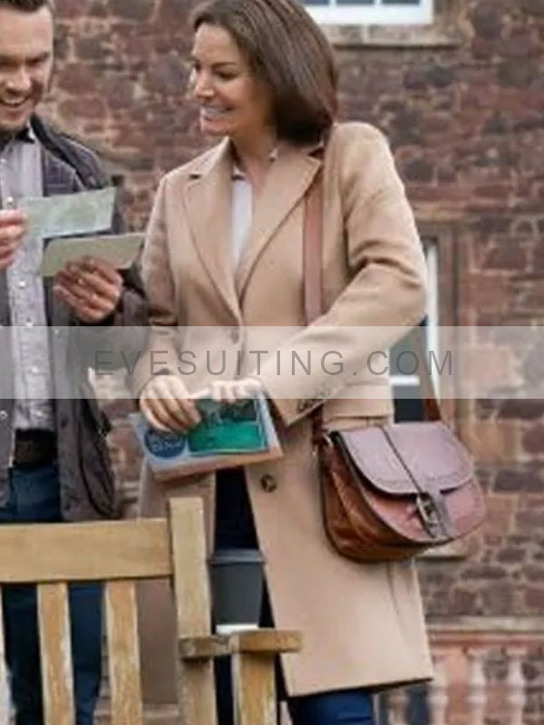 Lily Movie A Scottish Love Scheme 2024 Erica Durance Trench Coat