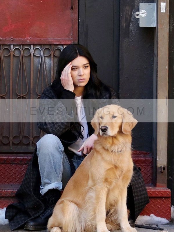 Long Wool Checked Coat