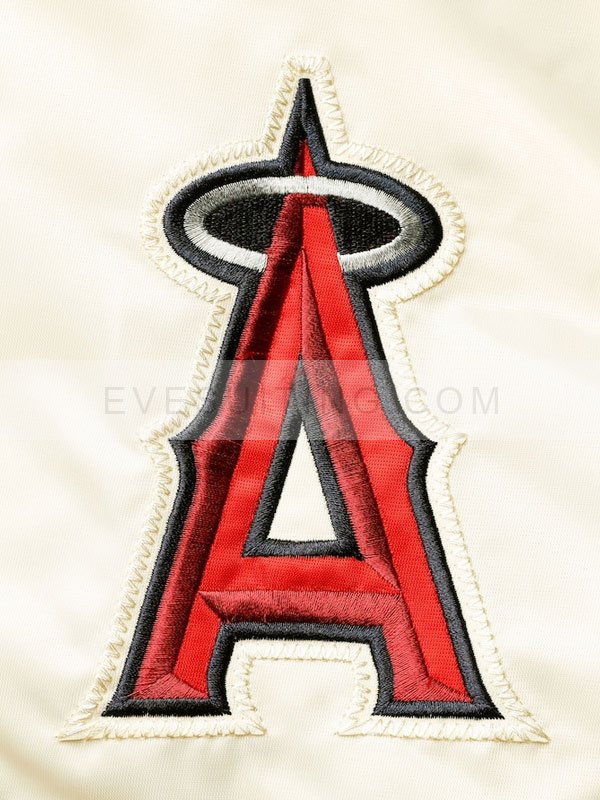 Los Angeles Angels Letterman Starter White And Red Jacket