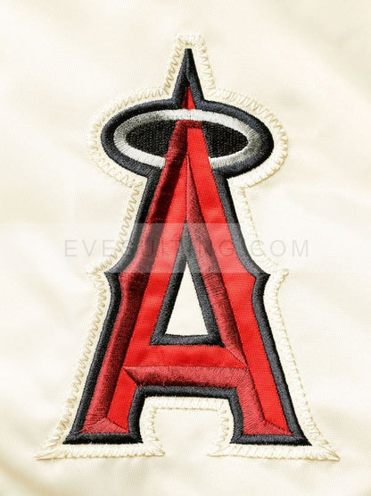 Los Angeles Angels Letterman Starter White And Red Jacket