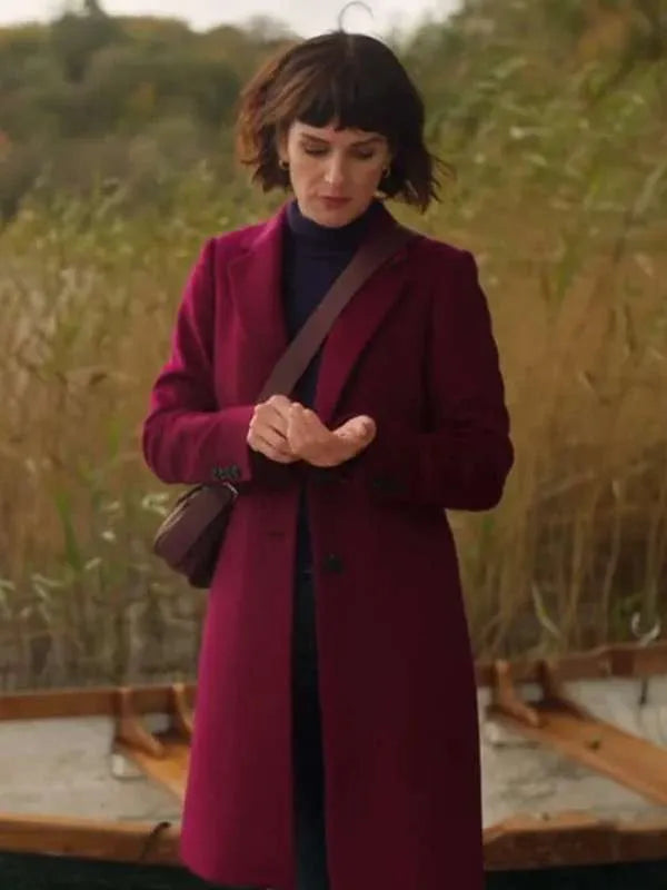 Love Of The Irish Shenae Grimes Burgundy Coat
