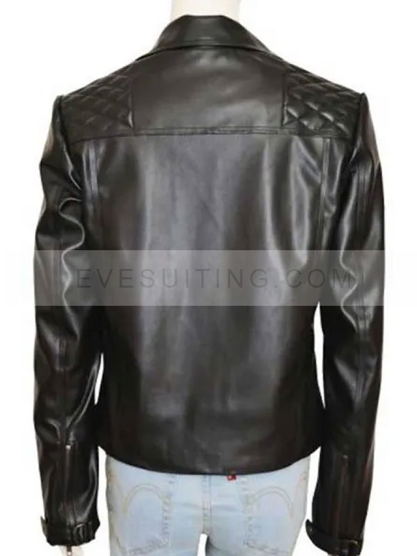 Lucifer Season 4 Lauren German Biker Black Leather Jacket