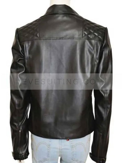 Lucifer Season 4 Lauren German Biker Black Leather Jacket