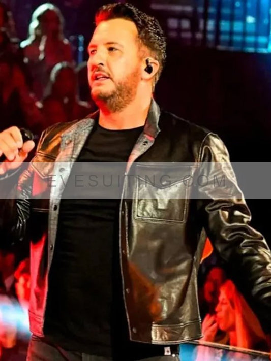 Luke Bryan American Idol 2024 Leather Jacket
