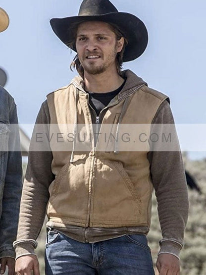 Luke Grimes Yellowstone Brown Vest