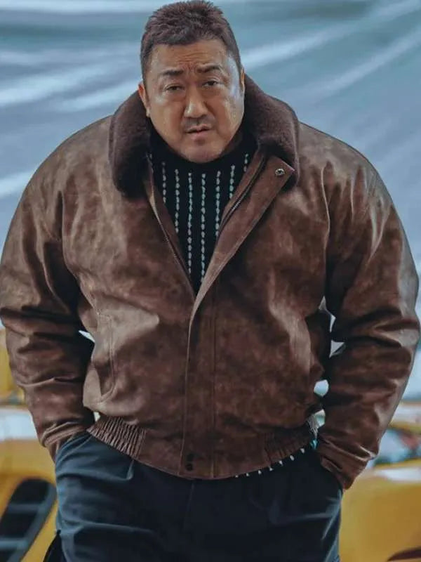 Ma Dong-seok The Roundup Punishment 2024 Brown Jacket